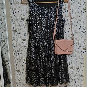 Forever 21 Black Sequin Sleeveless Mini Dress